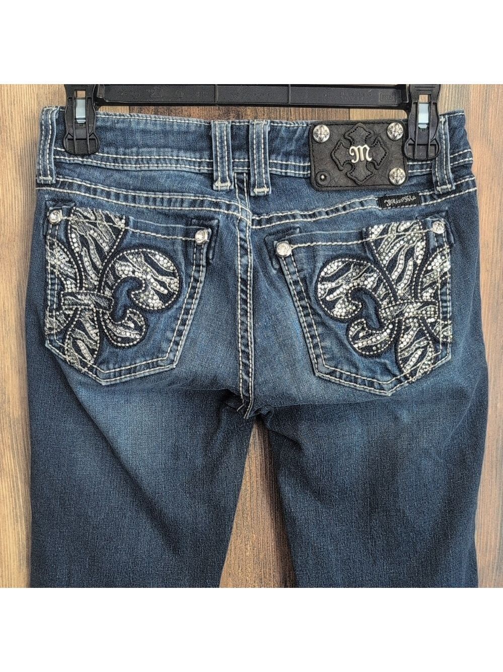 Miss Me JE5375S4R Dark Blue Skinny Jeans 26                                 M359
